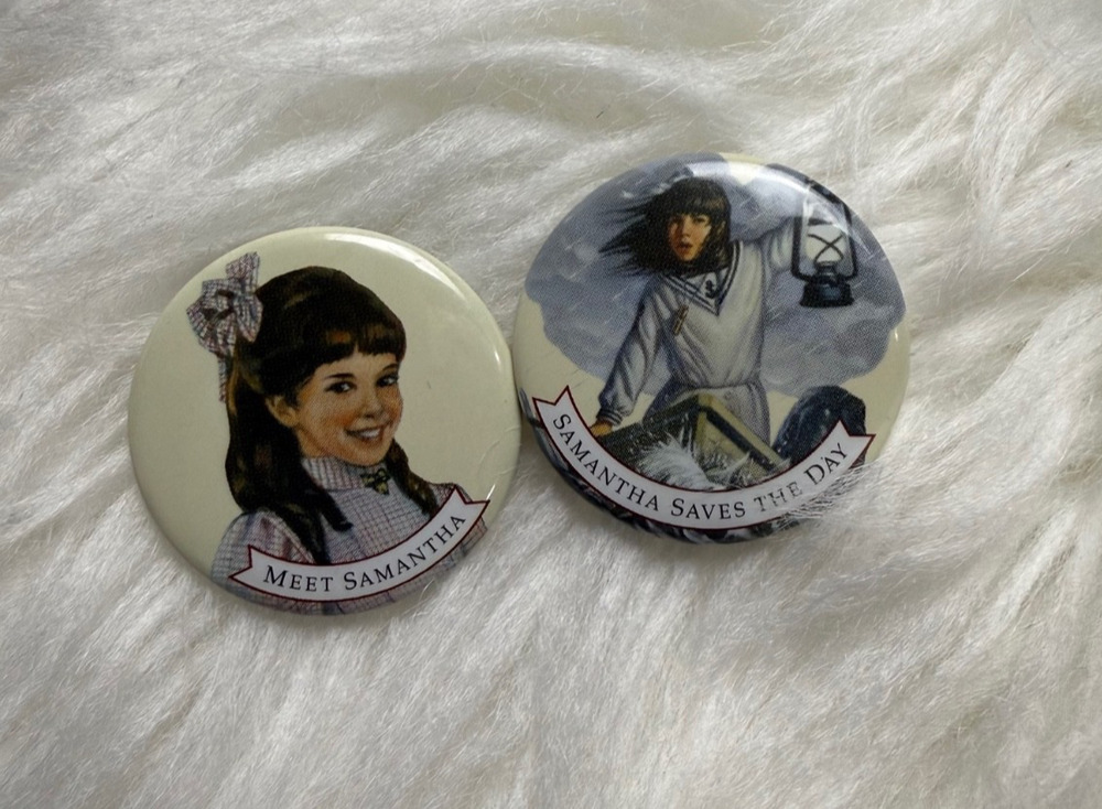PLEASANT COMPANY American Girl Doll SAMANTHA Collector PINS Pin Buttons VTG 1995